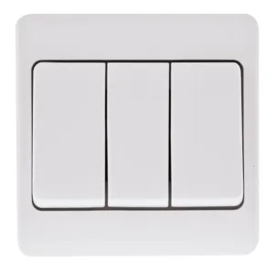 10AX 3 Gang 2 Way Wide Rocker Switch