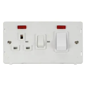 Definity - 50A Cooker Control Unit With Neons - Wh
