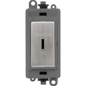 20A DP KEY SW GY SS 'EMERGENCY TEST'