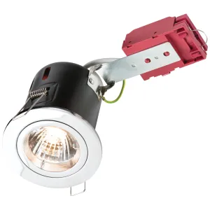 230V 50W Fixed GU10 IC Fire-Rated Downlight in Chr