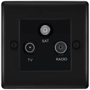 NEXUS METAL MATT BLACK SINGLE TRIPLEX SOCKET FOR S