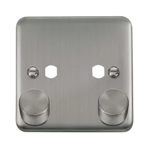 DPSS 2 GANG DOUBLE DIMMER PLATE & KNOBS