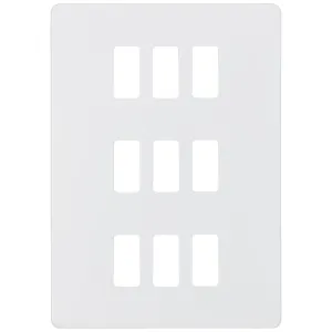Screwless 9G grid faceplate - matt white