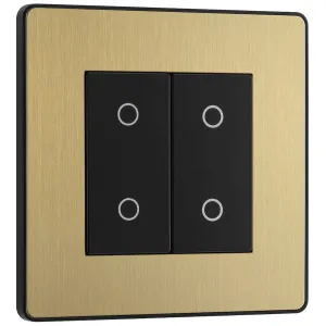 EVOLVE BRUSHED BRASS (BLACK) 200W DOUBLE TOUCH DIM