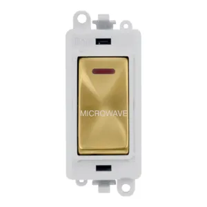 20AX Double Pole Switch With LED Module - Polar Wh