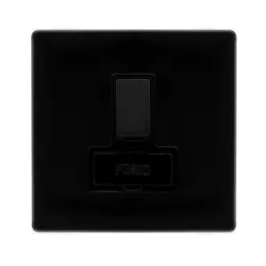 13A SWITCHED FUSED CONNECTION UNIT - METAL BLACK C