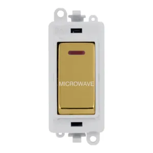 20AX Double Pole Switch With LED Module - Polar Wh