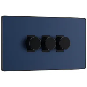 EVOLVE MATT BLUE 200W TRIPLE DIMMER SWITCH 2-WAY P