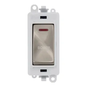 20AX Double Pole Switch With LED Module - Polar Wh