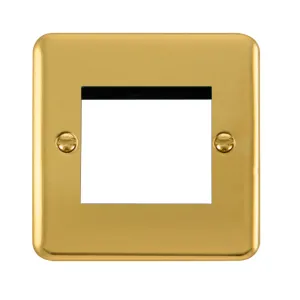 1 Gang New Media- Unfurnished Plate - 2 Apertures