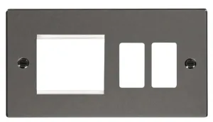 Hotel Accessory Plate - 2 Gang Gridpro Frontplate