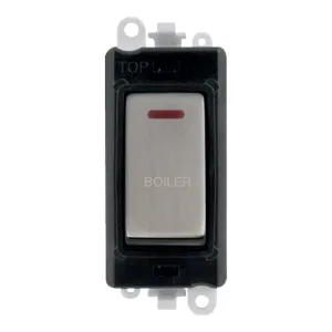20AX Double Pole Switch With LED Module - Black -