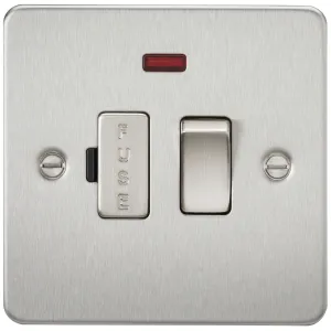 13A Switched Fused Spur Unit with Neon - Brushed C