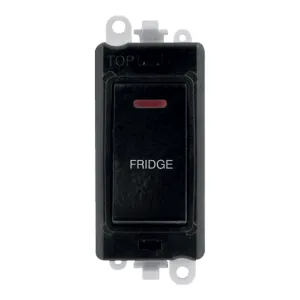 20AX Double Pole Switch With LED Module - Black -