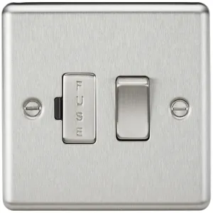 13A Switched Fused Spur Unit - Brushed Chrome