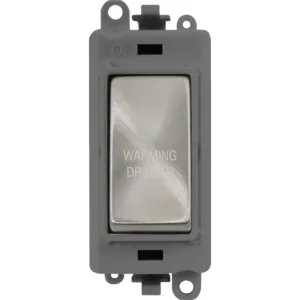 20AX Double Pole Switch Module - Grey - Satin Chro