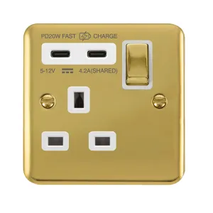 DECO+ 'INGOT' 13A 1 GANG SWITCHED SAFETY SHUTTER S