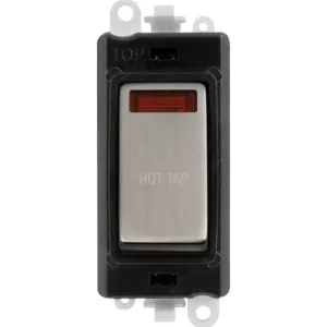 20AX Double Pole Switch With Neon Module - Black -