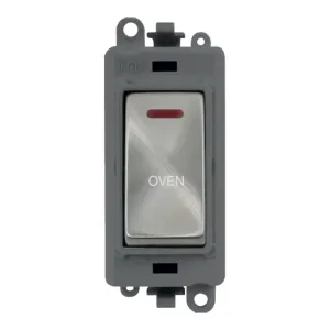 20AX Double Pole Switch With LED Module - Grey - S