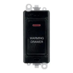 20AX Double Pole Switch With LED Module - Black -