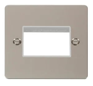 1 Gang Plate Triple Switch Aperture  - White