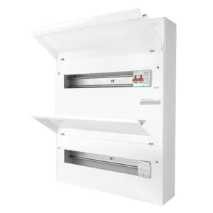 36 Way Dual Row Elucian Metal Consumer Unit With 1