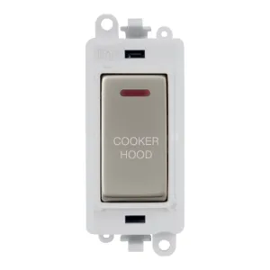 20AX Double Pole Switch With LED Module - Polar Wh