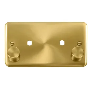 2 Gang Dimmer Plate & Knobs (1630W Max) - 2 Apertu
