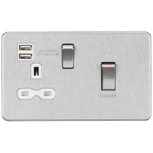 45A DP Switch & 13A Socket with Dual USB A+A (5V D