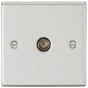 TV Outlet (non-isolated) - Brushed Chrome
