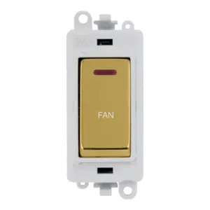 20AX Double Pole Switch With LED Module - Polar Wh