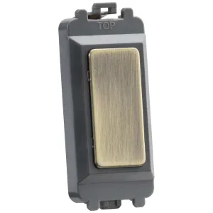 Blank grid module - antique brass