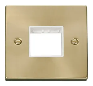 1 Gang Plate Twin Aperture - White