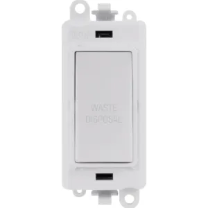 20AX Double Pole Switch Module - Polar White - Was