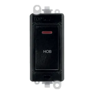 20AX Double Pole Switch With LED Module - Black -
