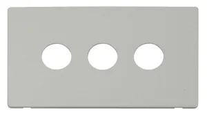 3 Gang Toggle Switch Cover Plate - White