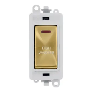 20AX Double Pole Switch With LED Module - Polar Wh