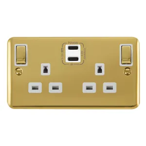 DECO+ 'INGOT' 13A 2 GANG SWITCHED SAFETY SHUTTER S