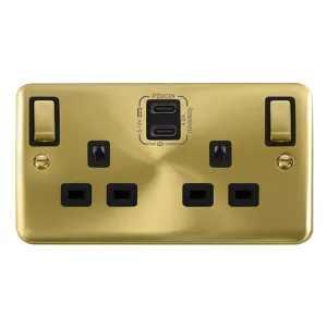 DECO+ 'INGOT' 13A 2 GANG SWITCHED SAFETY SHUTTER S