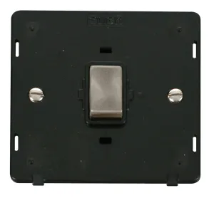 Ingot 20A 1 Gang DP Switch Insert - Black / Brushe