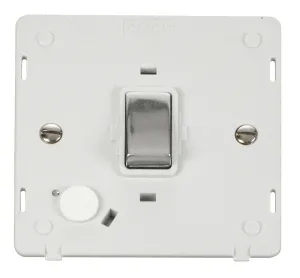 Ingot 20A DP Switch With Flex Outlet  Insert - Whi