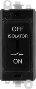10A 3 POLE FAN ISOLATION SWITCH - BLACK