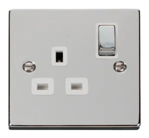 1 Gang 13A DP 'Ingot' Switched Socket Outlet - Whi