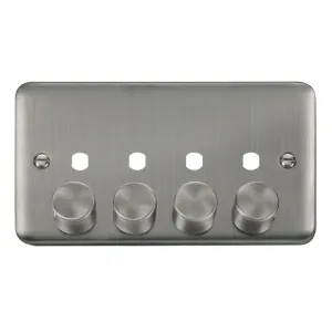 DPSS 4 GANG DOUBLE DIMMER PLATE & KNOBS