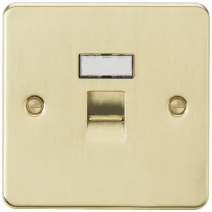 UTP CAT6a RJ45 Network Outlet - Brushed Brass