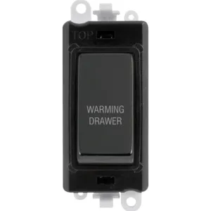 20AX Double Pole Switch Module - Black - Black Nic