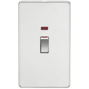 45A DP Switch with Neon (2G size) - Polished Chrom