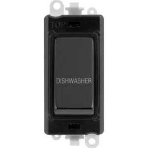 20AX Double Pole Switch Module - Black - Black Nic