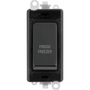20AX Double Pole Switch Module - Black - Black Nic