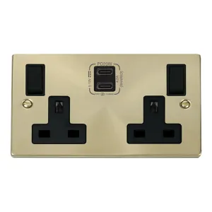 DECO 'NON INGOT' 13A 2 GANG SWITCHED SAFETY SHUTTE